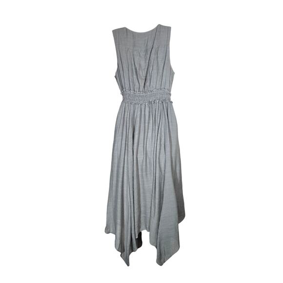 Buckle Black Handkerchief Hem Smocked Waist Small Lagenlook Layer Fairy Grunge - Picture 3 of 7